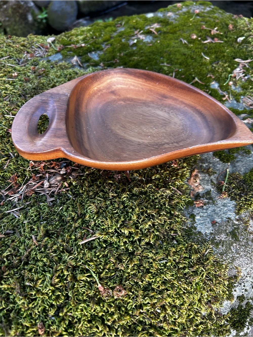 Handcrafted Brown Wooden Bowl - Picture 2 of 4